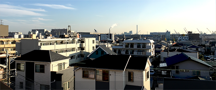 見下ろした街の風景